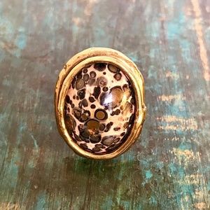 Brass Granite Stone Ring SOLD OUT